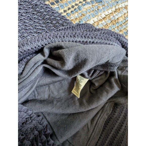 NWT M Urban Outfitters Grey Ruffle T shirt Shift Dress Mini Scoop Neck - Picture 3 of 7